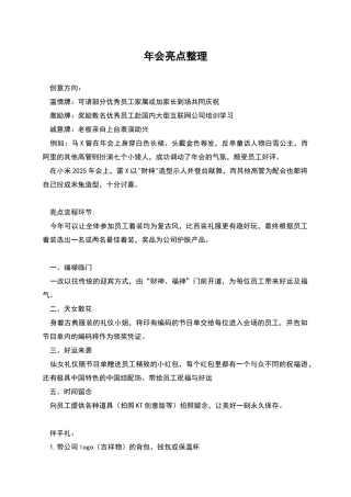 年会亮点整理