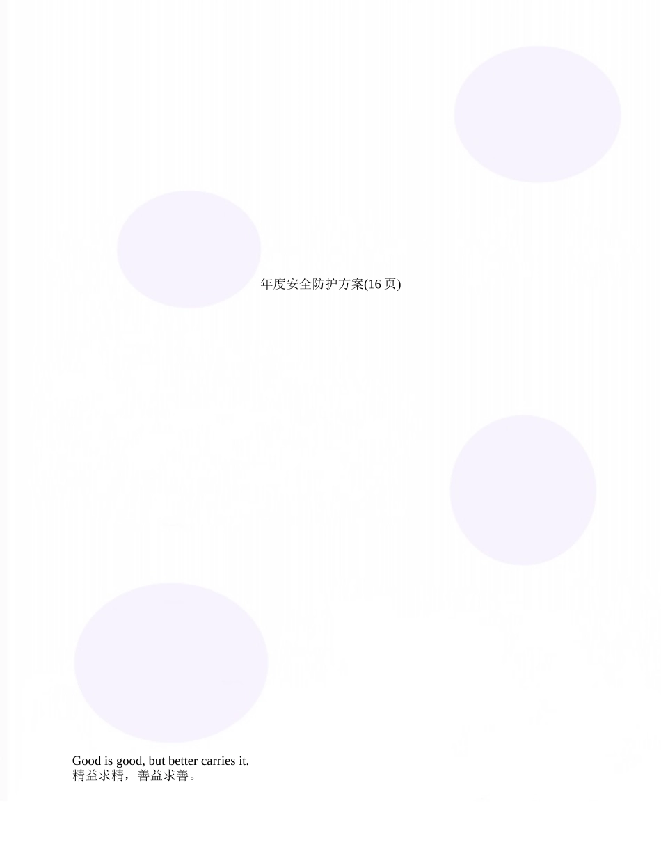 年度安全防护方案_第1页