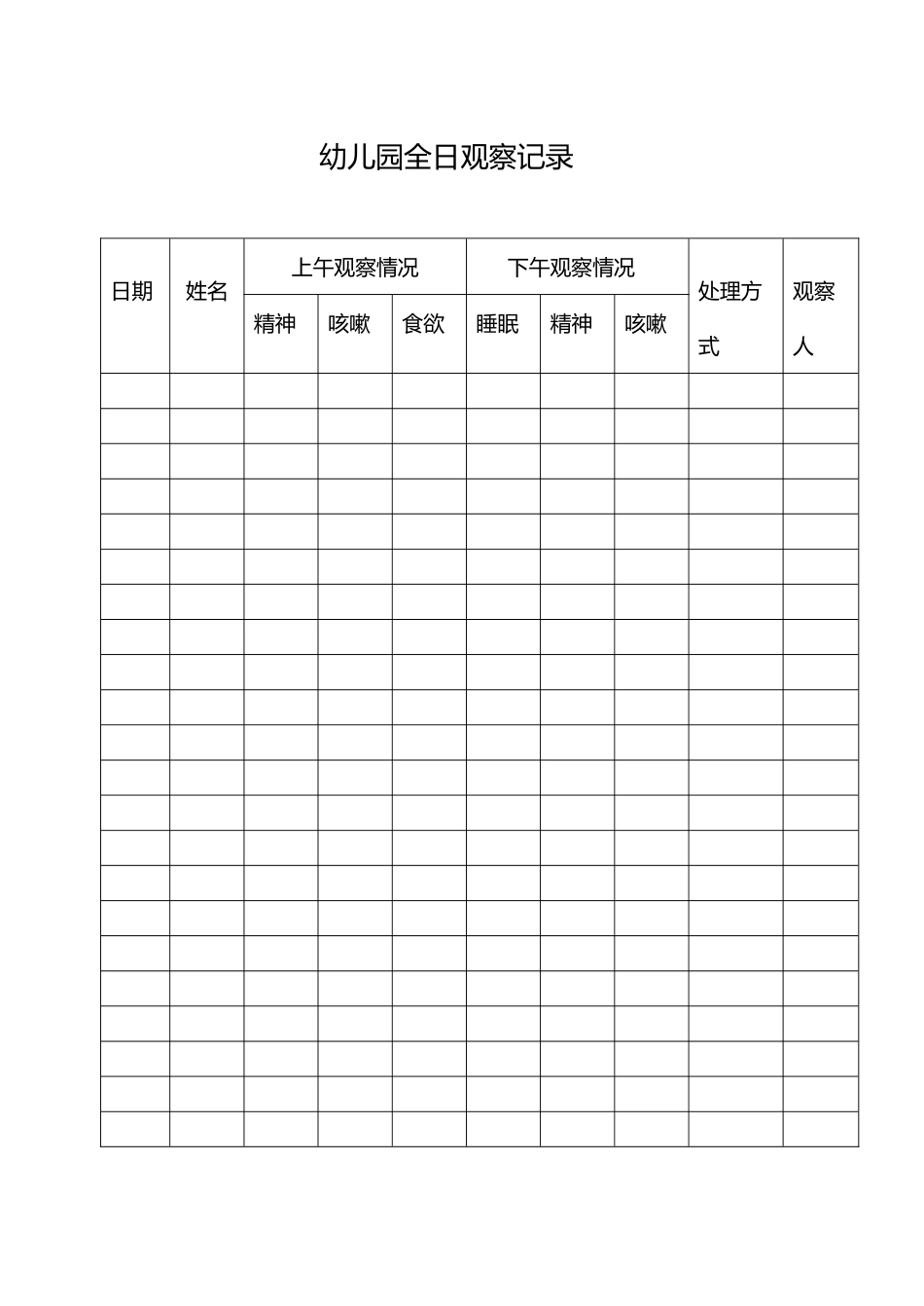 幼儿园全日观察记录_第2页