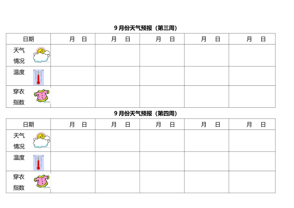 幼儿园大班天气预报模板_第3页