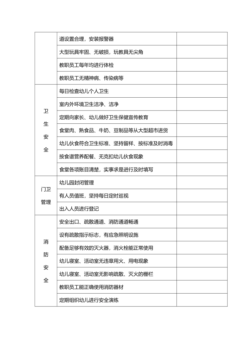 幼儿园安全检查记录表_第3页