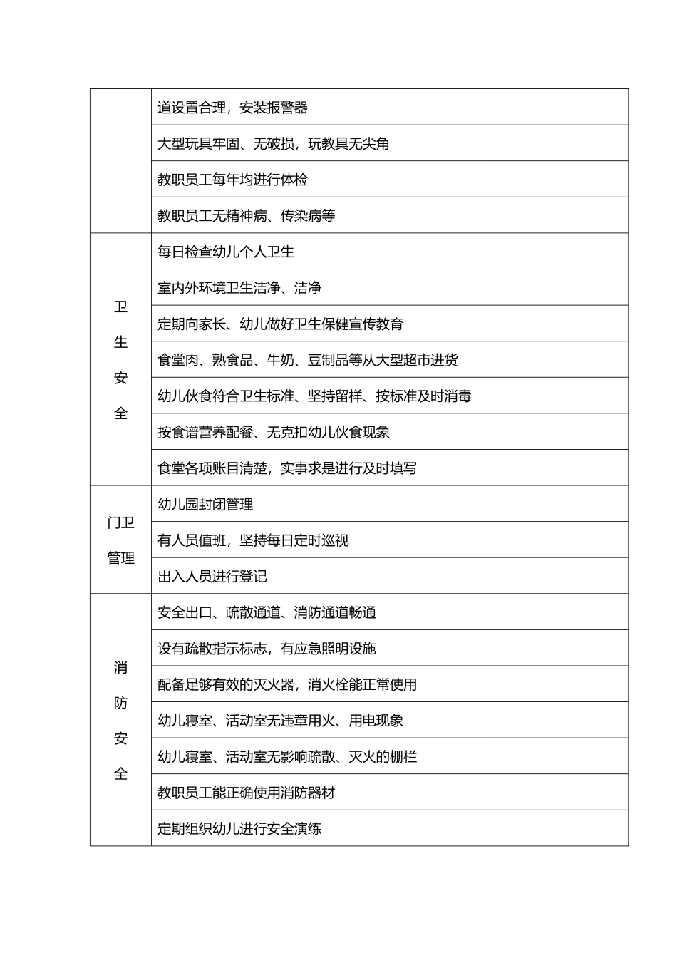 幼儿园安全检查记录表97421_第3页