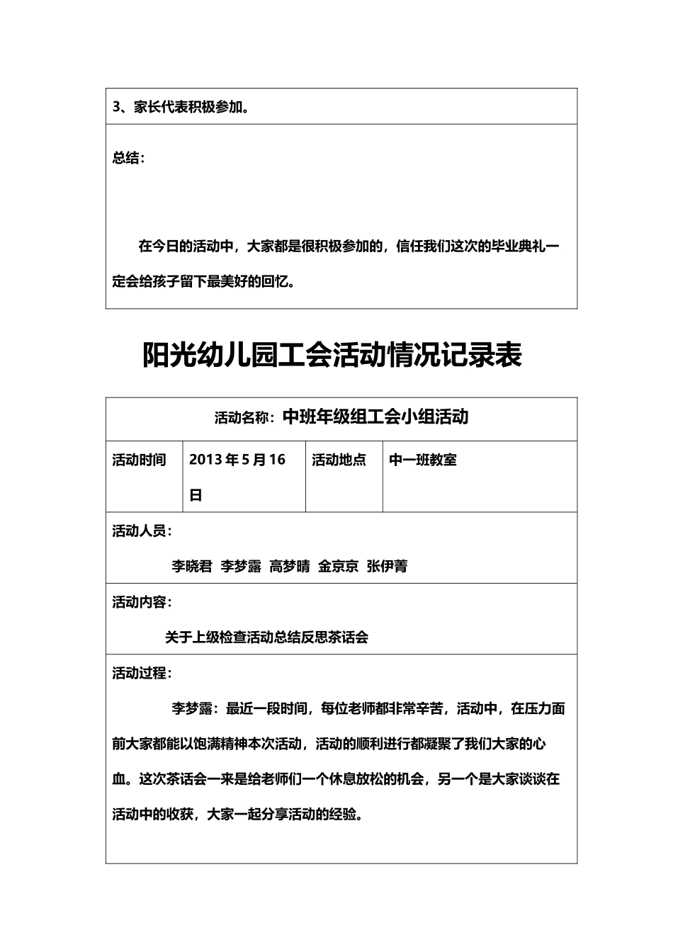 幼儿园工会小组活动情况记录表_第3页