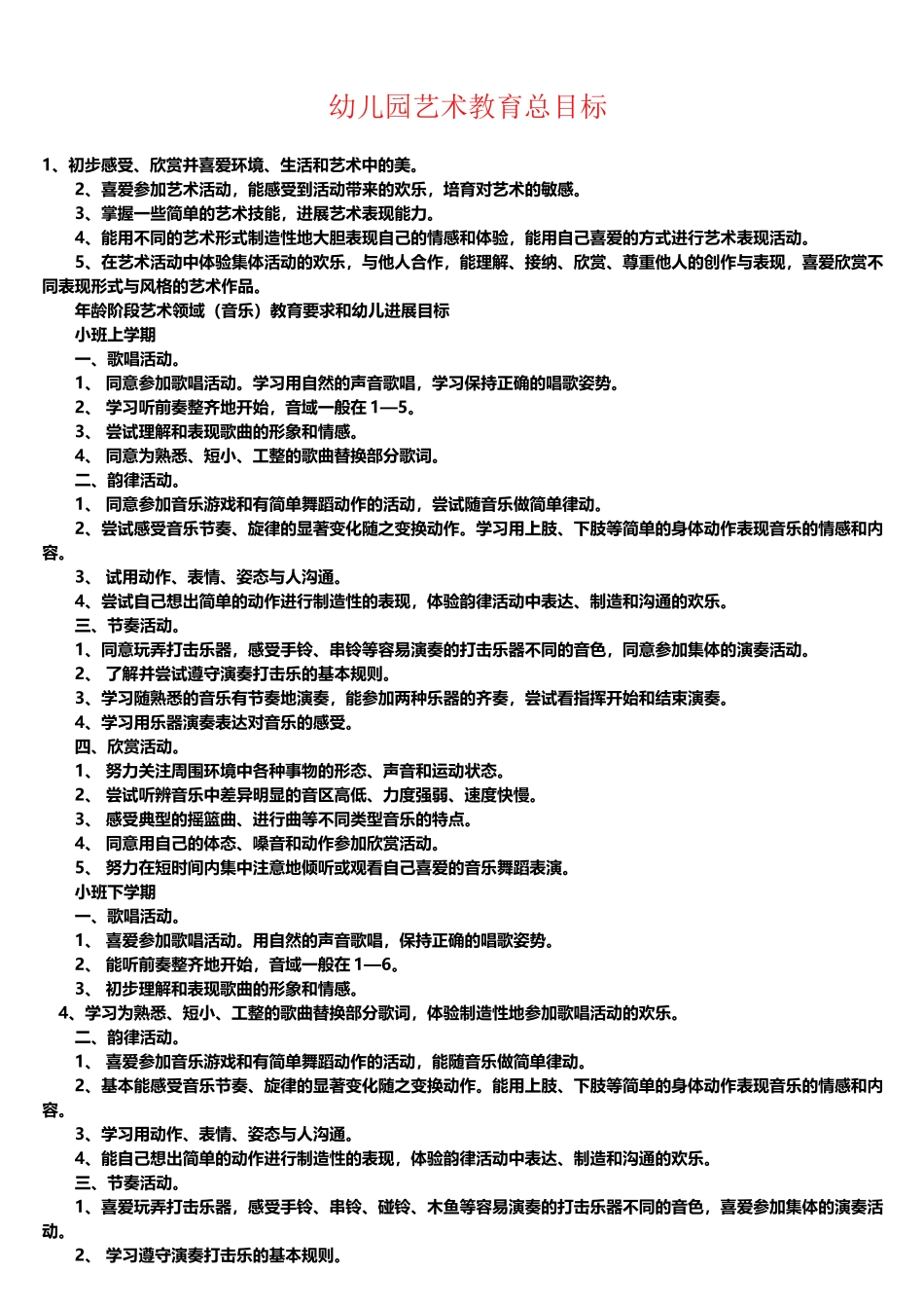 幼儿园艺术教育总目标_第2页