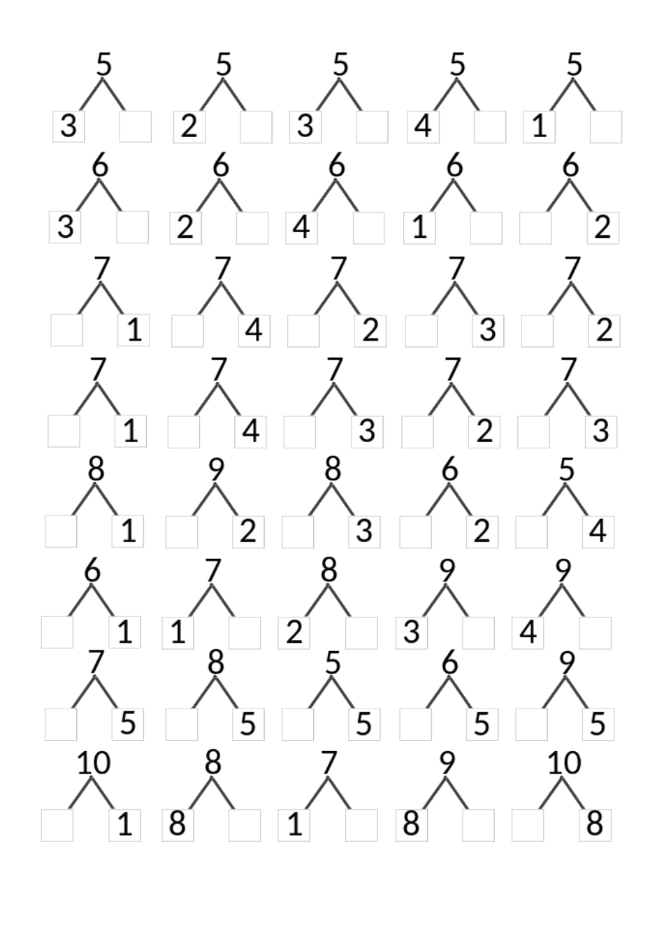 幼小衔接-数学-10以内的数字分解练习_第3页