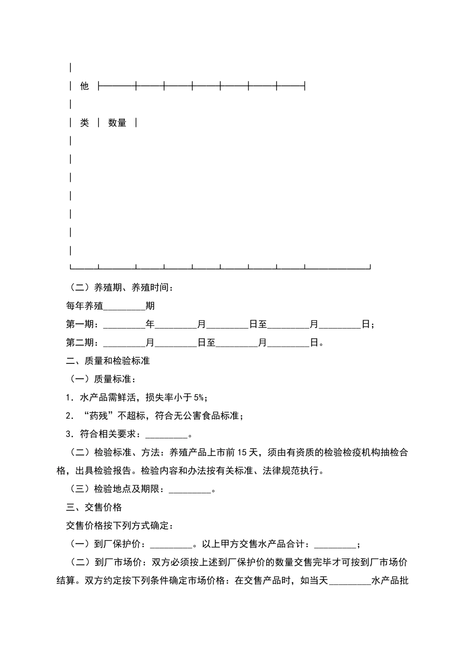 广东省水产品养殖采购合同_第3页