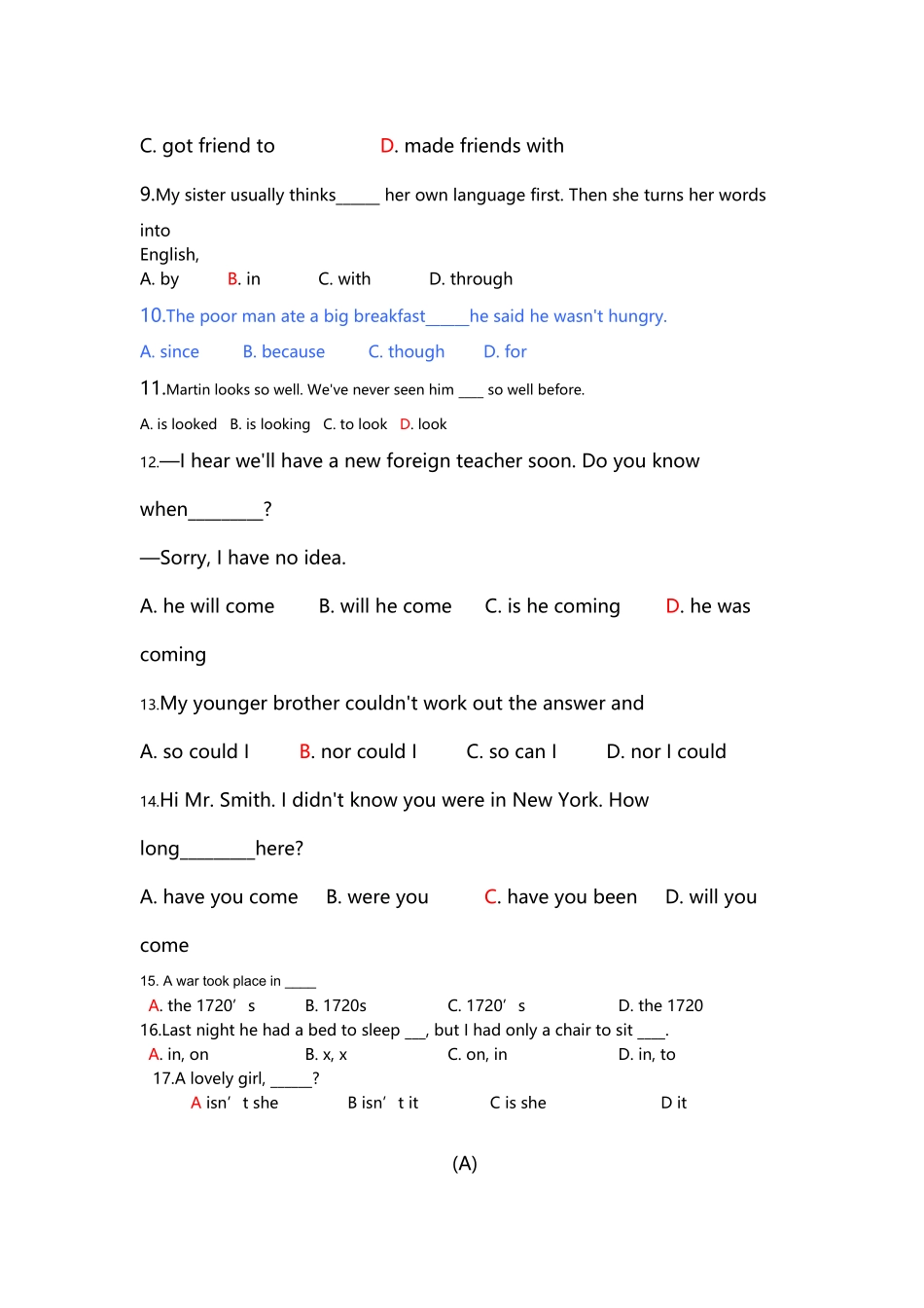 广州历届英语中考易错题_第3页