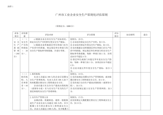 广州市工业企业安全生产标准化评定标准