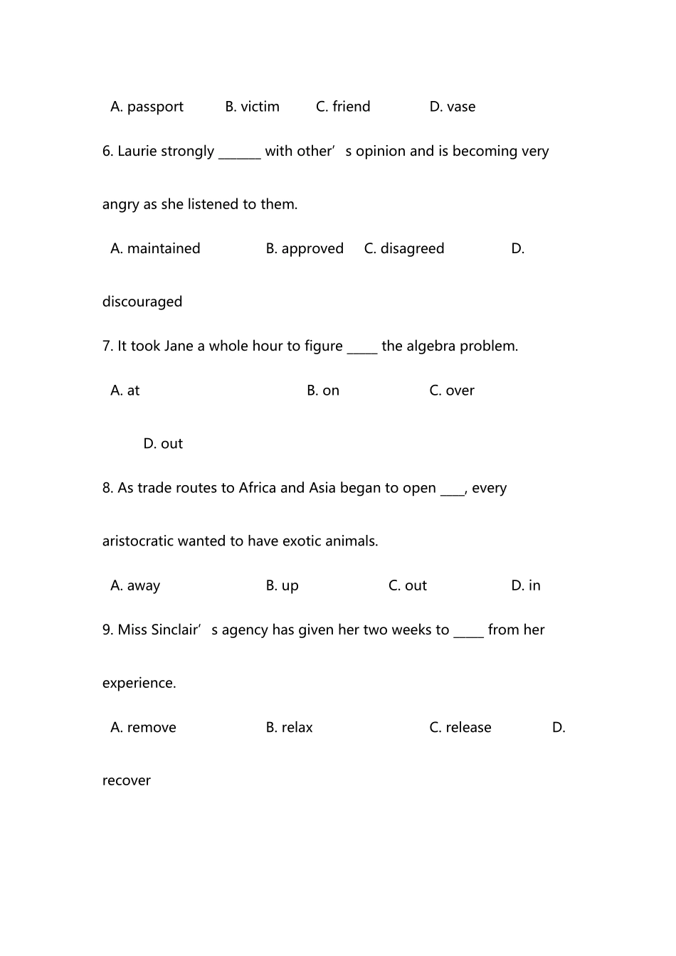 广州广播电视大学东方分校--综合英语期末模拟试题_第3页