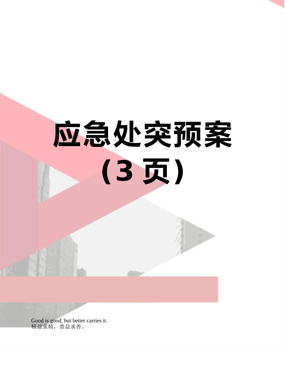 应急处突预案_第1页