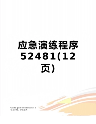 应急演练程序52481