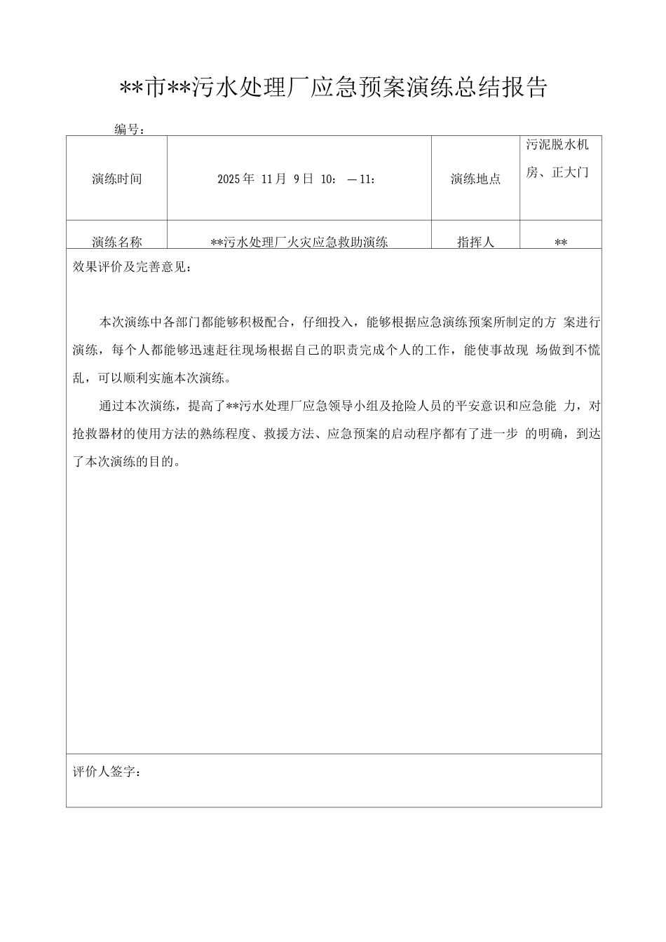 应急预案演练记录模版_第2页