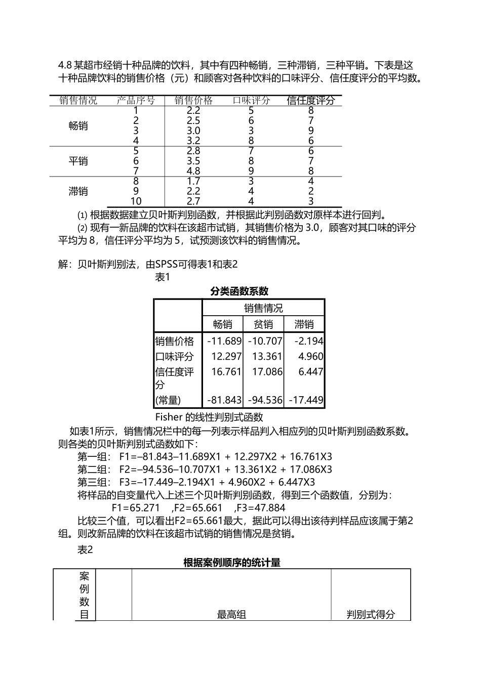 应用多元统计朱建平第二版第四章答案_第2页