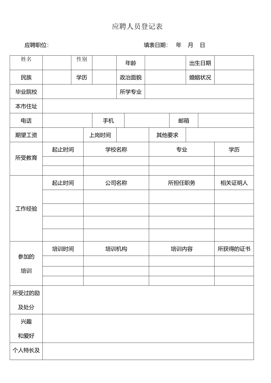 应聘人员信息表_第2页