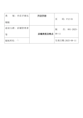 店辅管理者开店手册