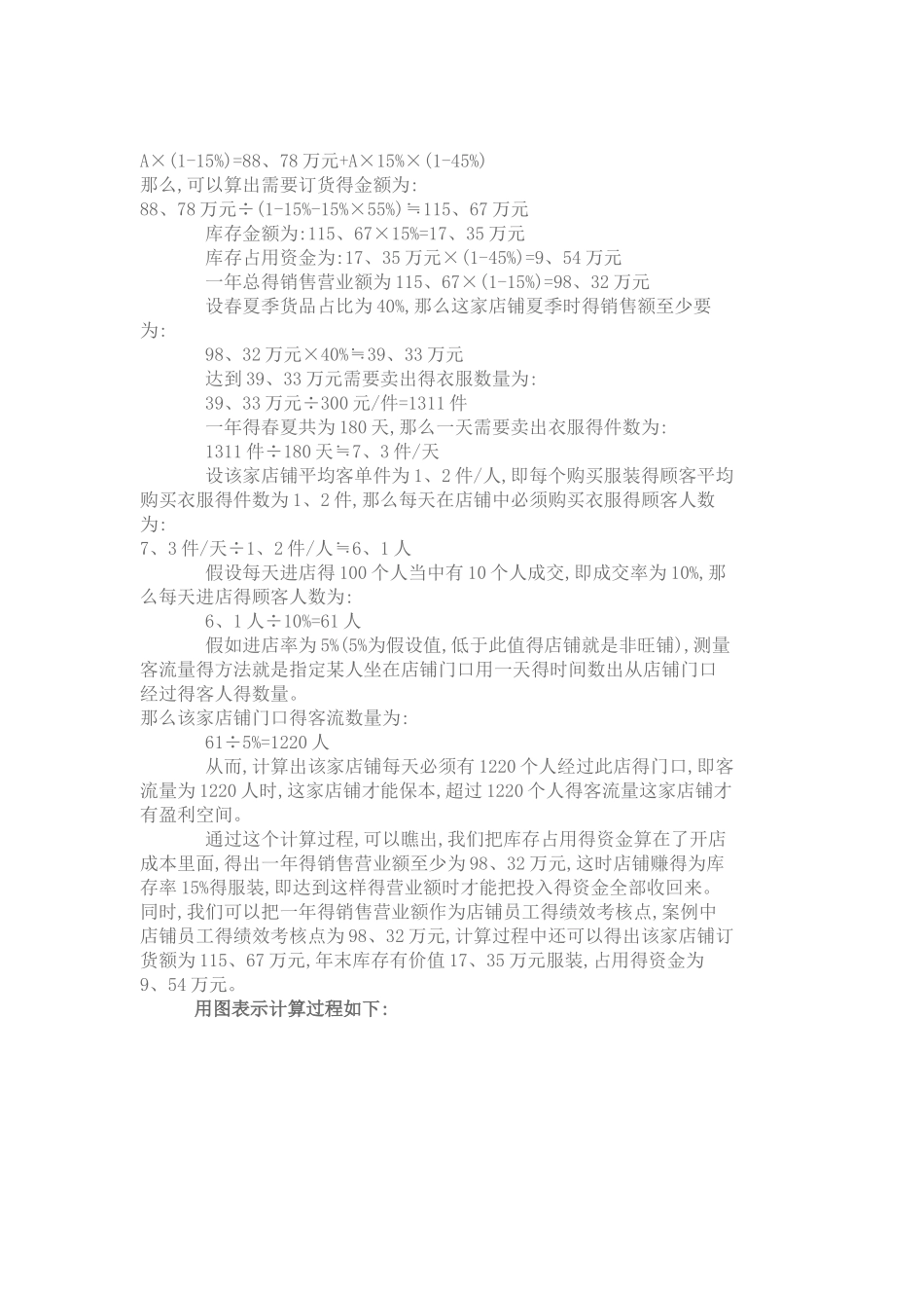店铺盈亏平衡计算公式_第3页