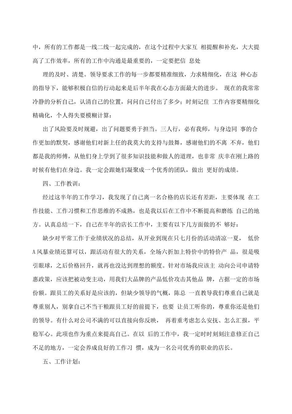 店长工作总结_第2页