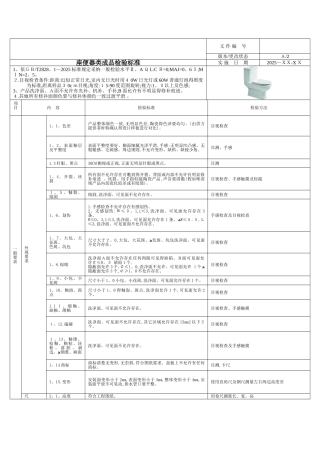 座便器成品检验标准
