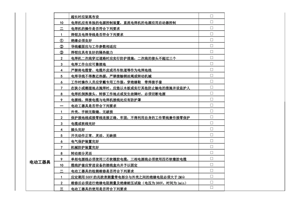 建筑工地施工机具专项安全检查表_第3页