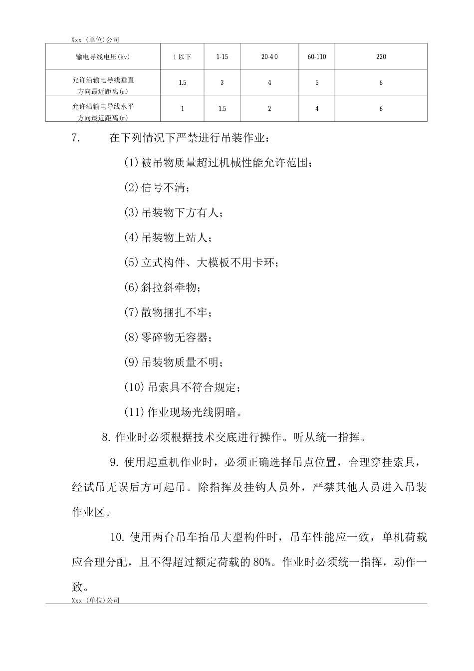 建筑工程单位公司企业起重工施工安全技术交底_第2页