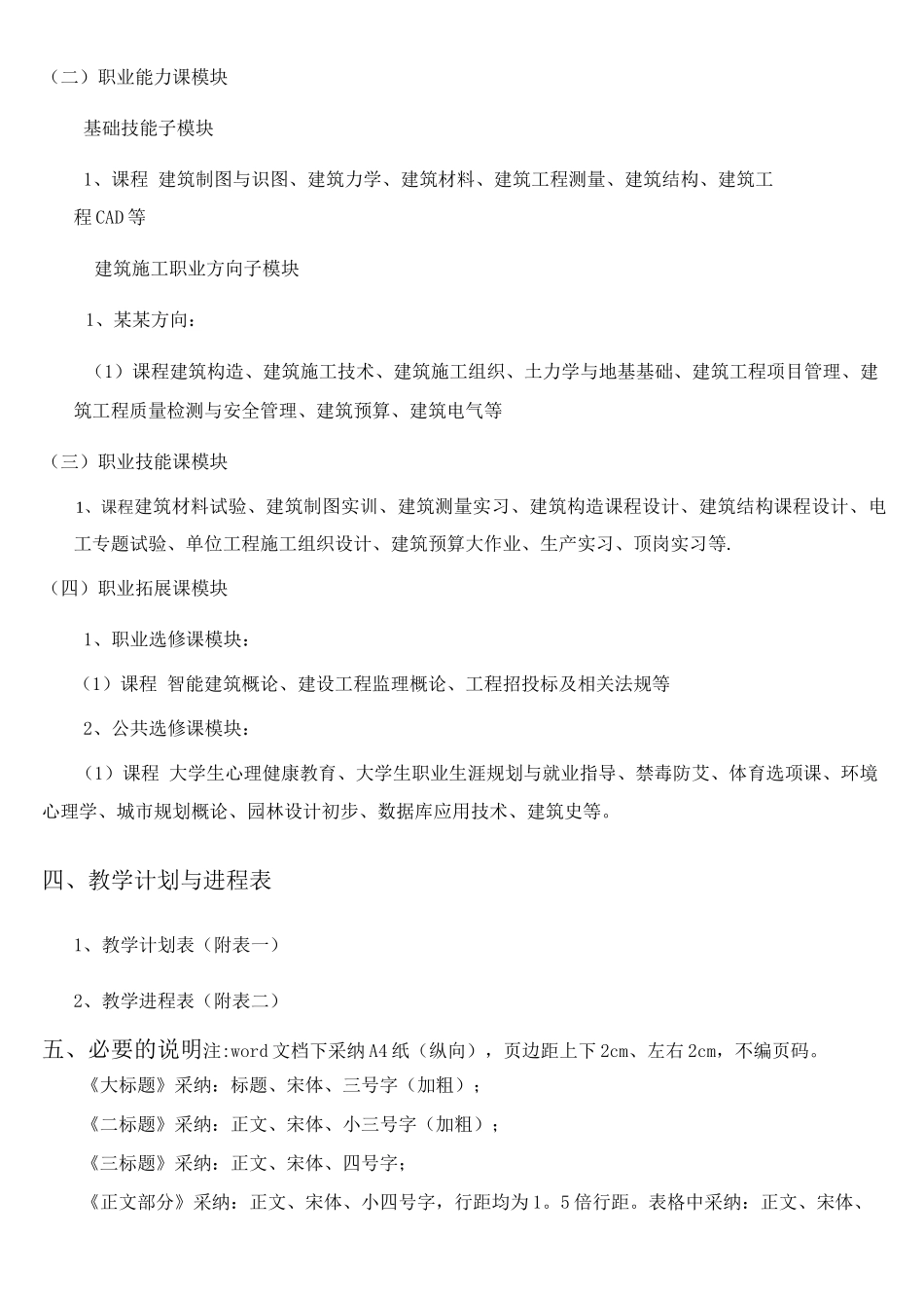 建筑工程技术专业人才培养方案_第3页