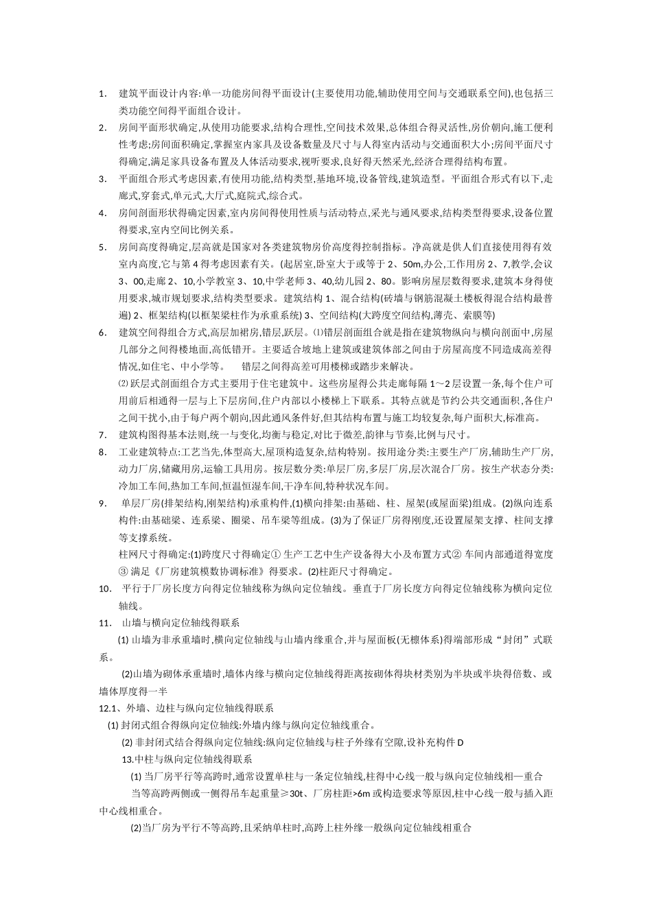 建筑平面设计内容_第1页