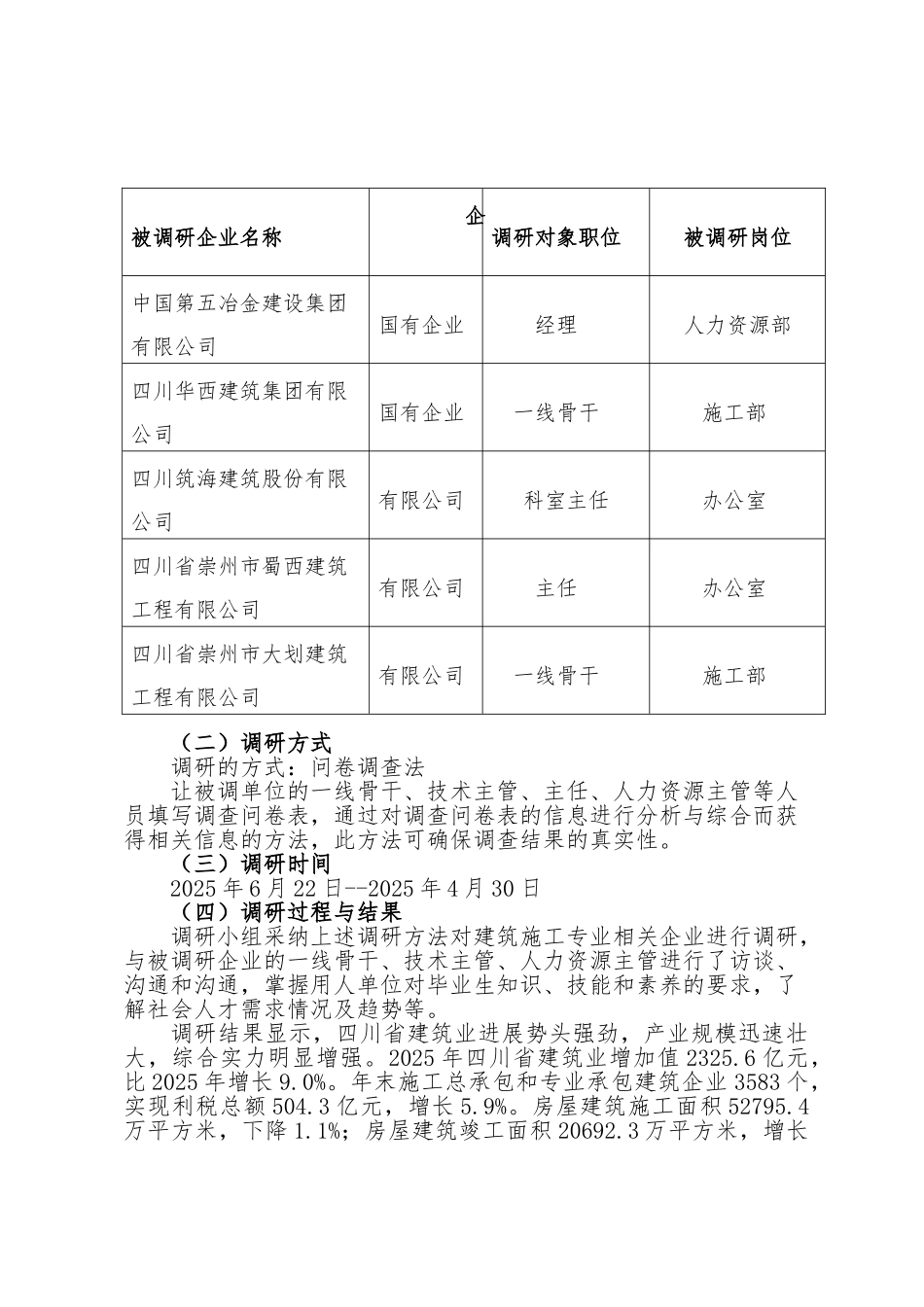 建筑施工专业市场调研分析报告_第3页