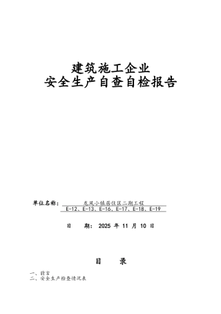 建筑施工企业自检自查