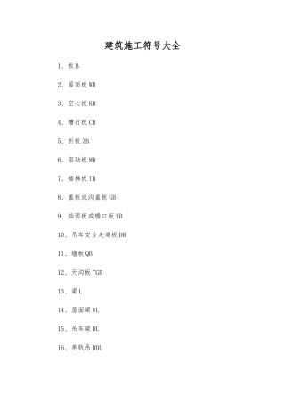 建筑施工符号大全