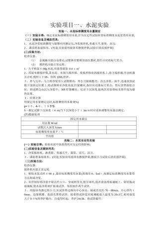 建筑材料试验报告