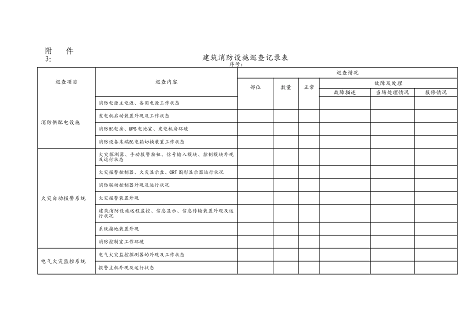 建筑消防设施巡查记录表1_第1页