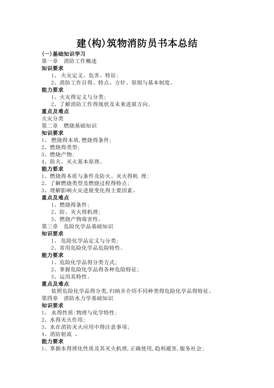 建筑物消防员书本总结_第1页