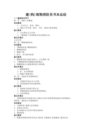 建筑物消防员书本总结