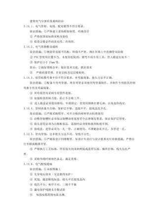 建筑电气分部质量通病防治