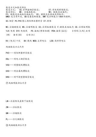 建筑电气图纸基本符号