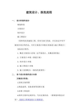 建筑设计报批流程