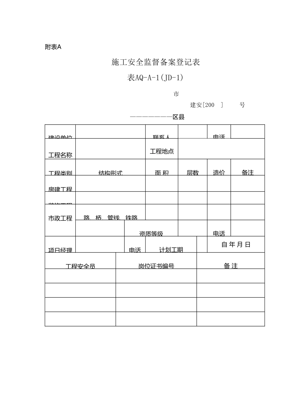 建设工程施工现场安全资料管理规程--样表_第2页
