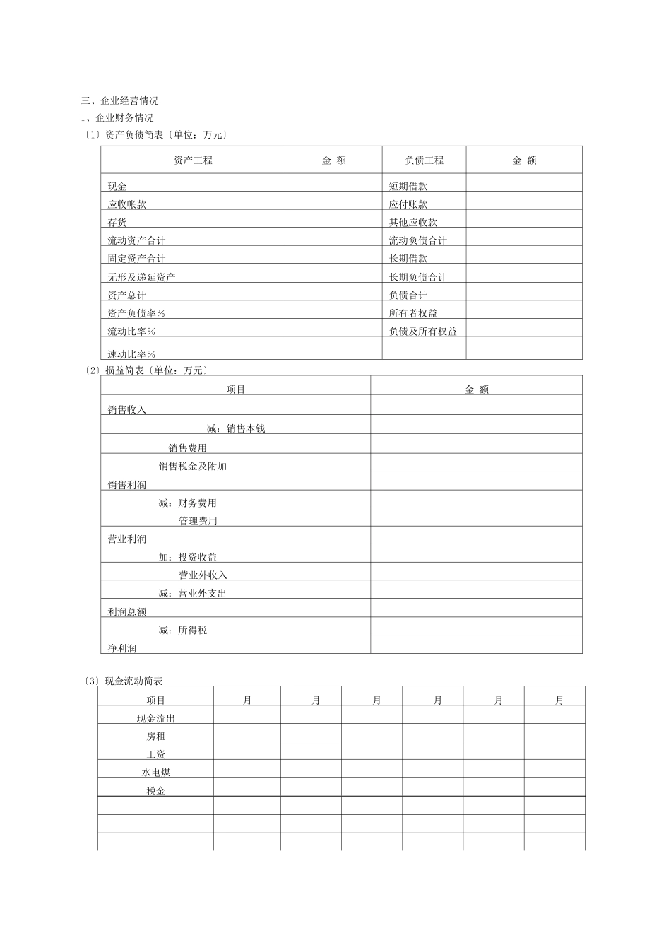开业贷款项目计划书_第2页