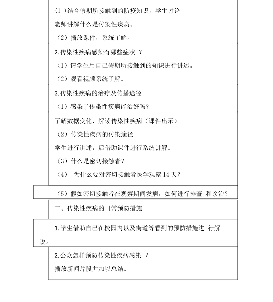 开学第一课传染病预防主题班会教案_第2页
