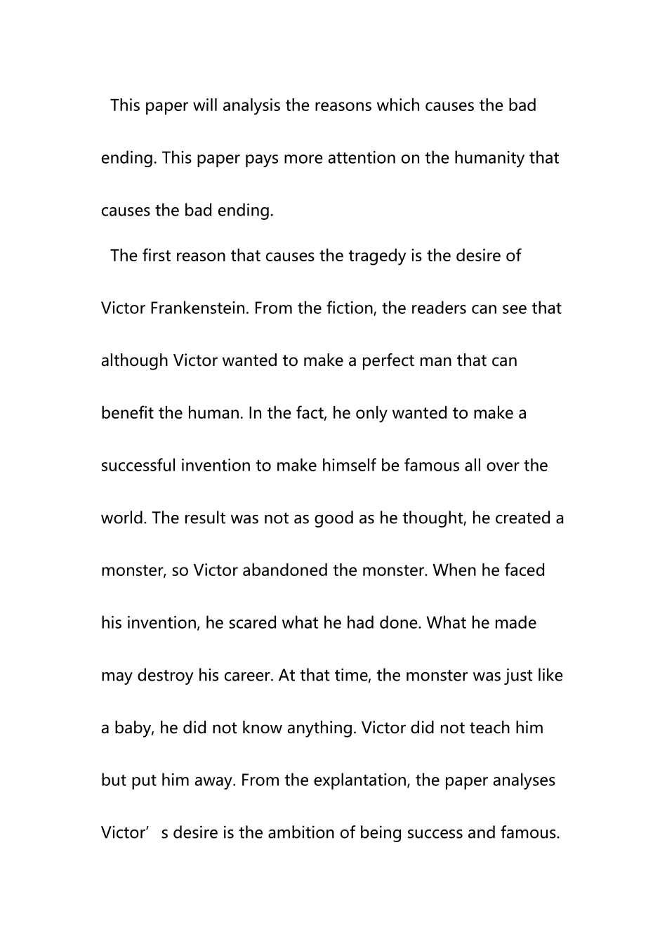 弗兰肯斯坦英语读后感_第3页