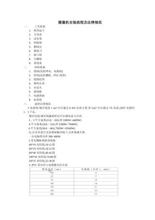 弱电安装流程及规范