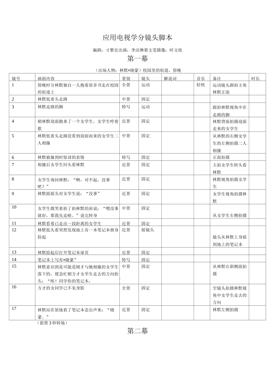 微电影《朋友》分镜头脚本_第1页