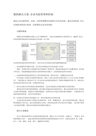 微软解决方案---企业风险管理-v1.