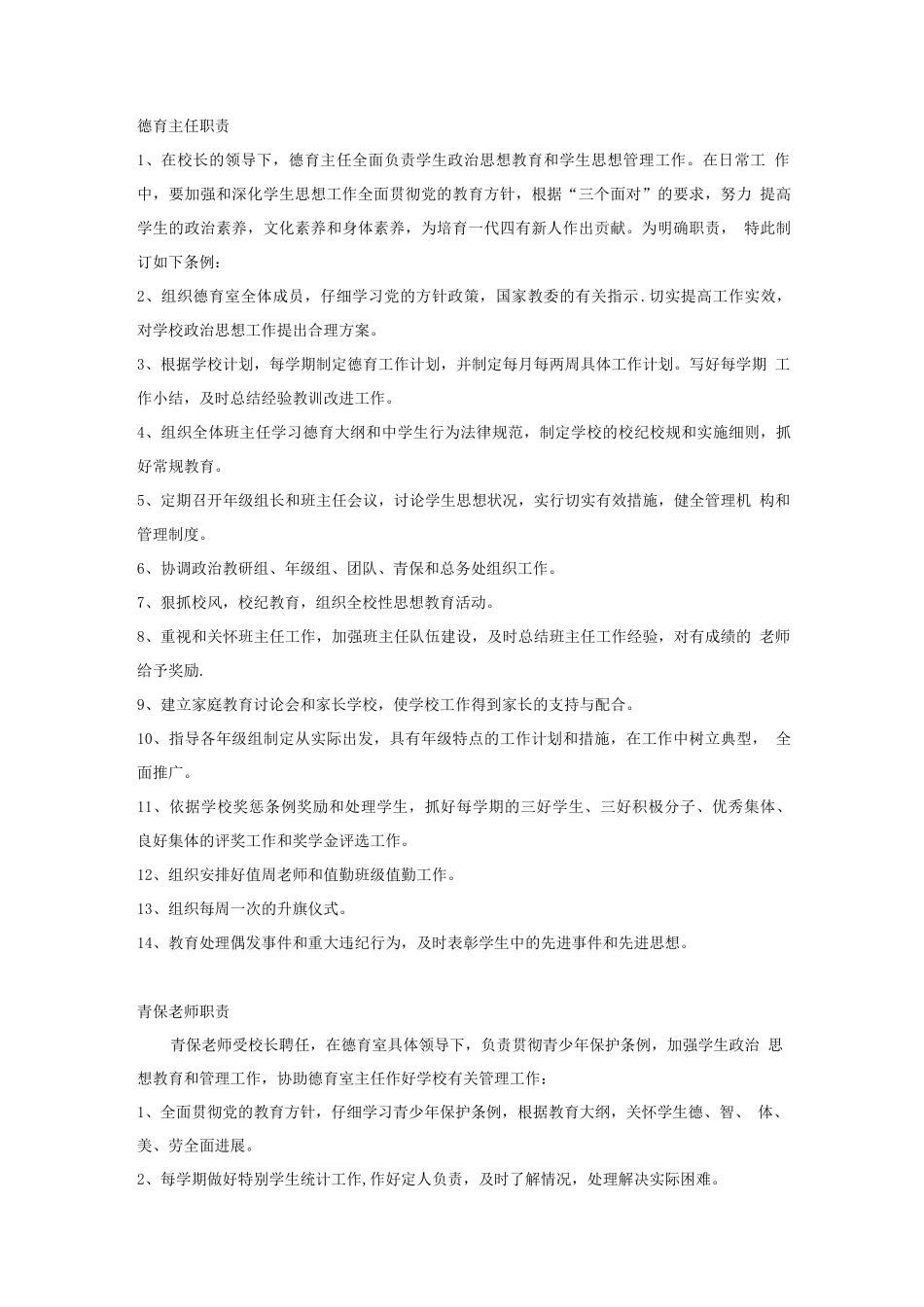 德育主任职责_第1页