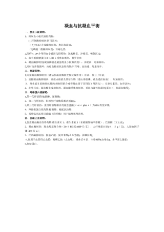 心内科常用的几种抗凝血药