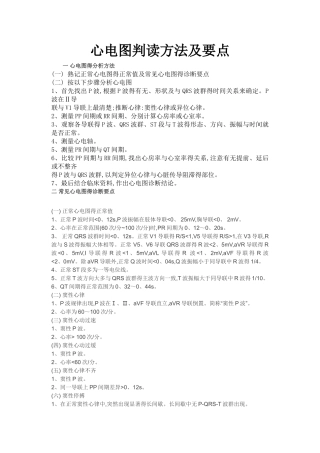 心电图判读方法及要点