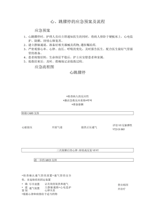 心跳骤停的应急预案及流程