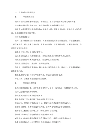 总承包管理岗位职责