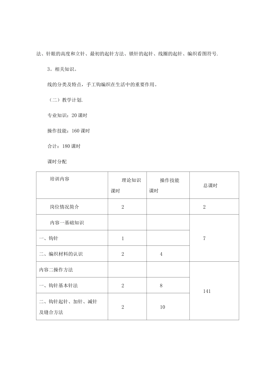 手工编织教学大纲、计划_第2页