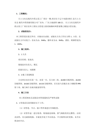 打压试验方案